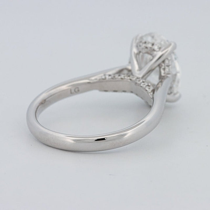 2.50 CT "Finesse" Oval Cut Under - Halo Solitaire (LG) - ZIZOV DIAMONDS