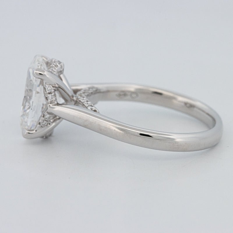 2.50 CT "Finesse" Oval Cut Under - Halo Solitaire (LG) - ZIZOV DIAMONDS