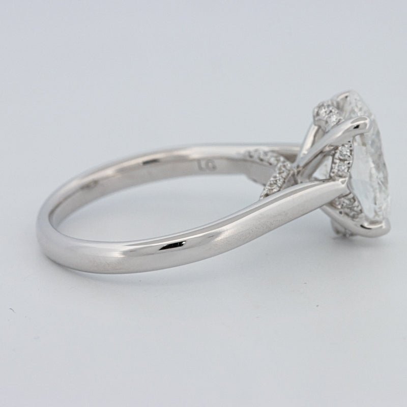 2.50 CT "Finesse" Oval Cut Under - Halo Solitaire (LG) - ZIZOV DIAMONDS