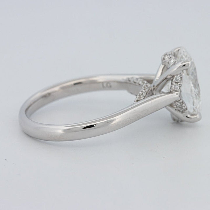 2.50 CT "Finesse" Oval Cut Under - Halo Solitaire (LG) - ZIZOV DIAMONDS