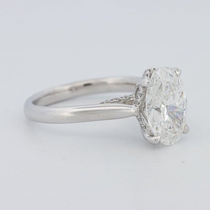 2.50 CT "Finesse" Oval Cut Under - Halo Solitaire (LG) - ZIZOV DIAMONDS
