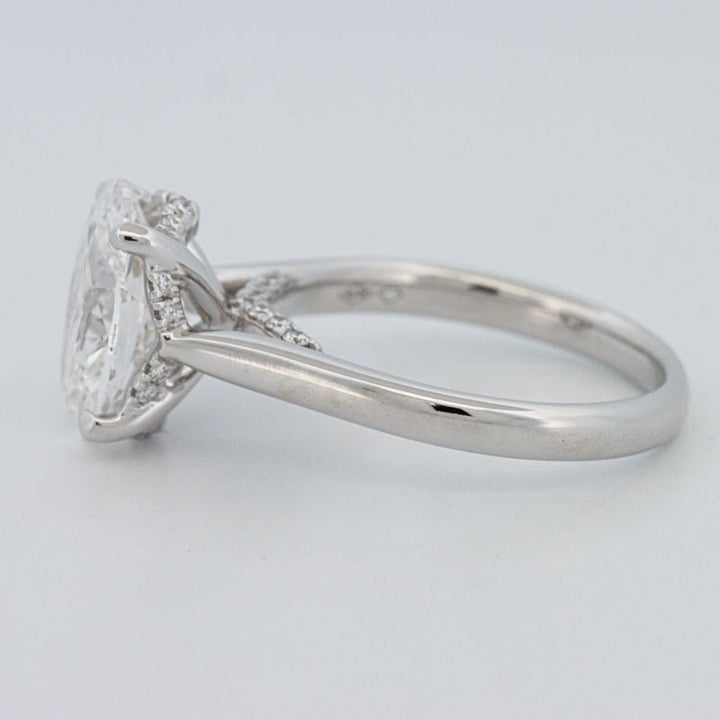 2.50 CT "Finesse" Oval Cut Under - Halo Solitaire (LG) - ZIZOV DIAMONDS