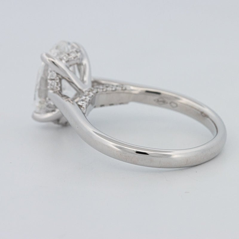 2.50 CT "Finesse" Oval Cut Under - Halo Solitaire (LG) - ZIZOV DIAMONDS