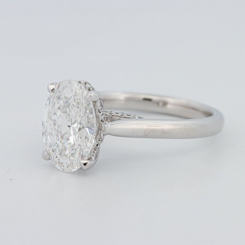 2.50 CT "Finesse" Oval Cut Under - Halo Solitaire (LG) - ZIZOV DIAMONDS