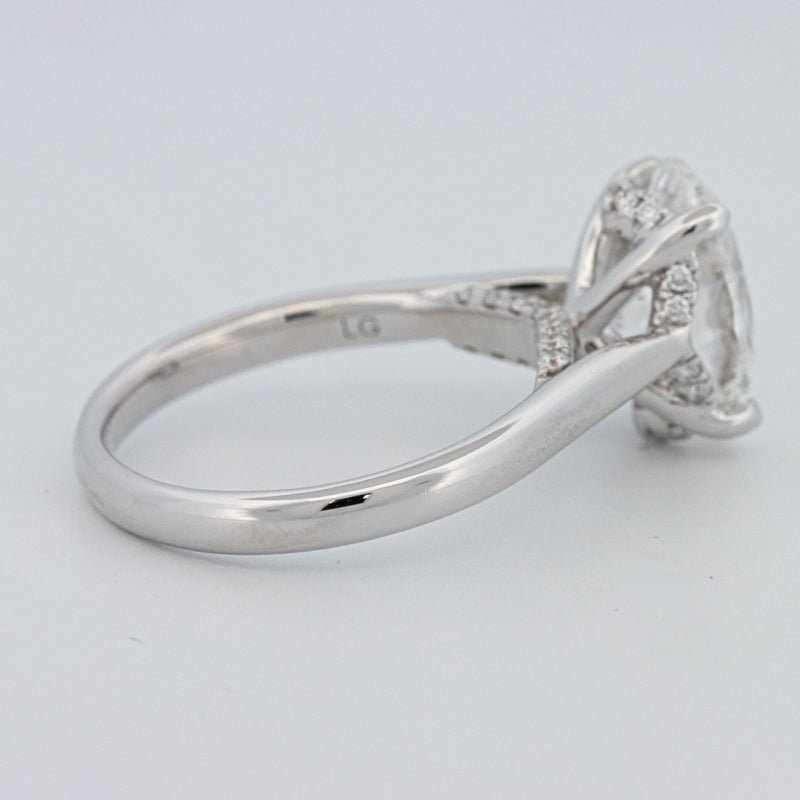 2.50 CT "Finesse" Oval Cut Under - Halo Solitaire (LG) - ZIZOV DIAMONDS