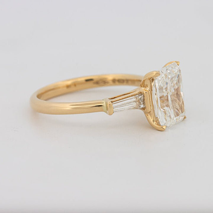 2.50 CT Radiant Cut Trilogy Solitaire (LG) - ZIZOV DIAMONDS