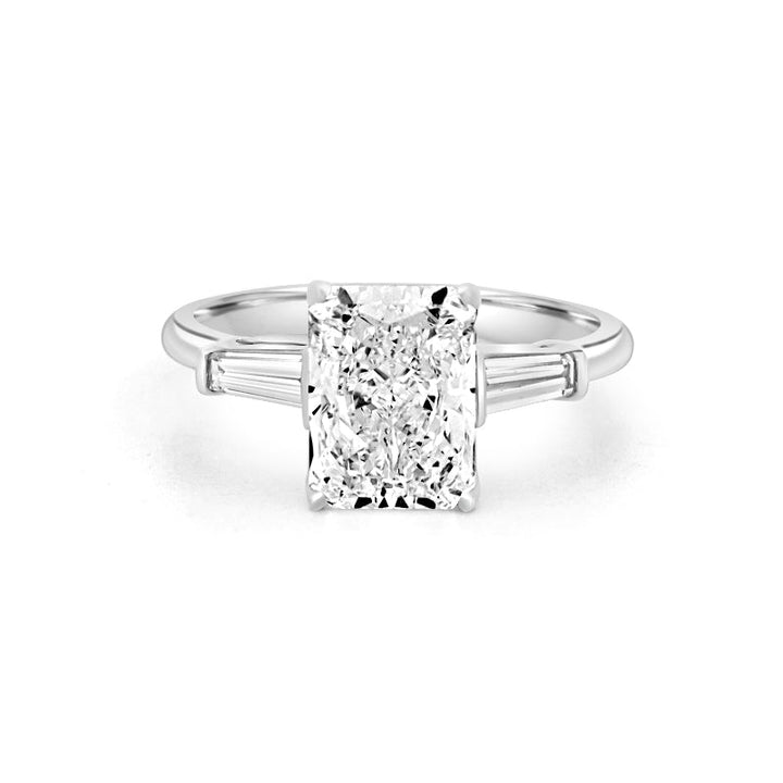 2.50 CT Radiant Cut Trilogy Solitaire (LG) - ZIZOV DIAMONDS