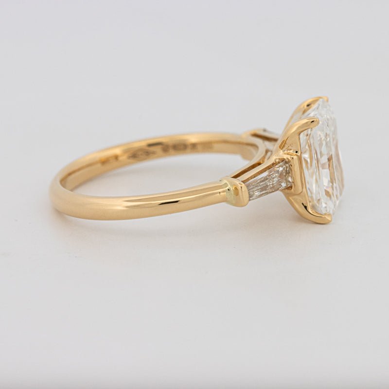 2.50 CT Radiant Cut Trilogy Solitaire (LG) - ZIZOV DIAMONDS