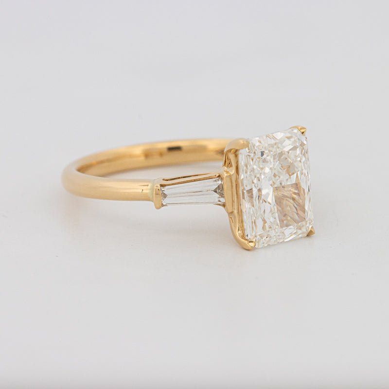 2.50 CT Radiant Cut Trilogy Solitaire (LG) - ZIZOV DIAMONDS