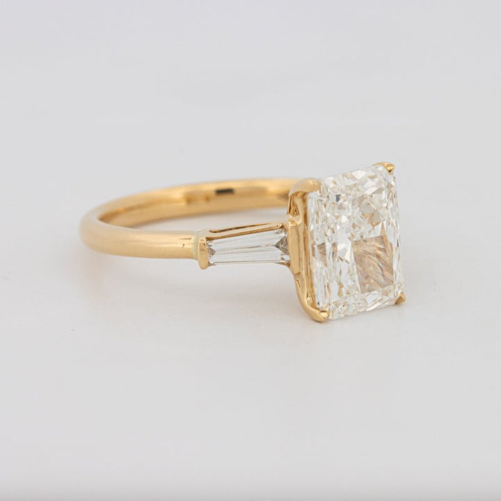 2.50 CT Radiant Cut Trilogy Solitaire (LG) - ZIZOV DIAMONDS