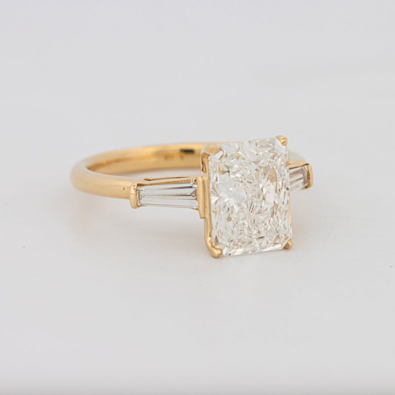 2.50 CT Radiant Cut Trilogy Solitaire (LG) - ZIZOV DIAMONDS
