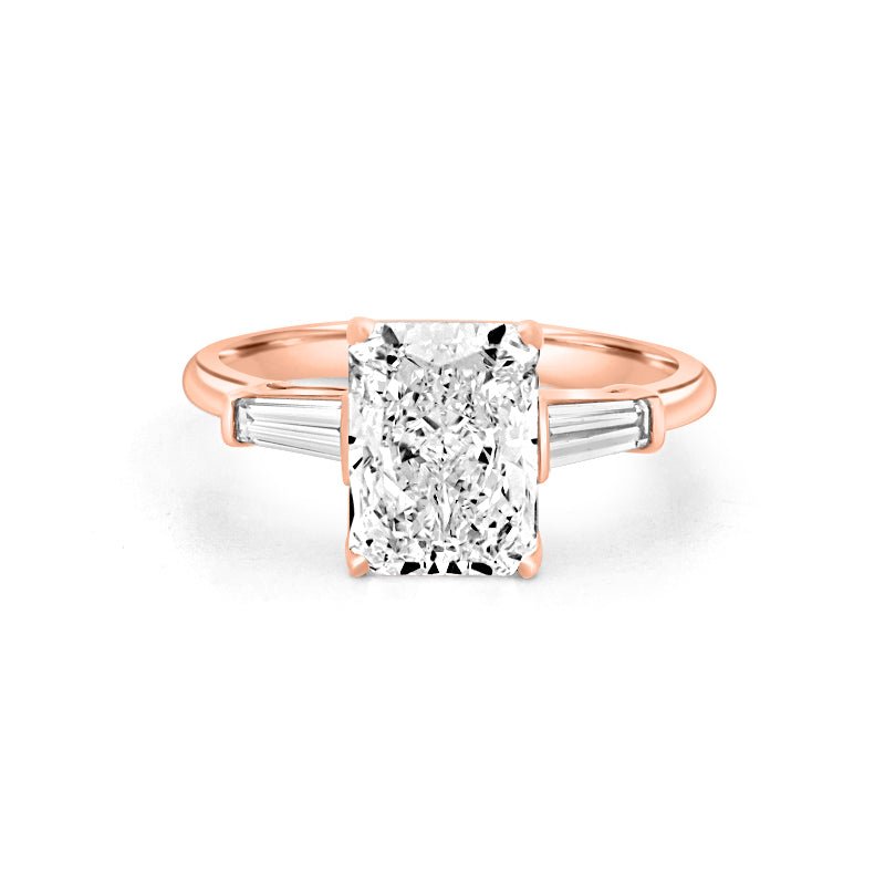 2.50 CT Radiant Cut Trilogy Solitaire (LG) - ZIZOV DIAMONDS