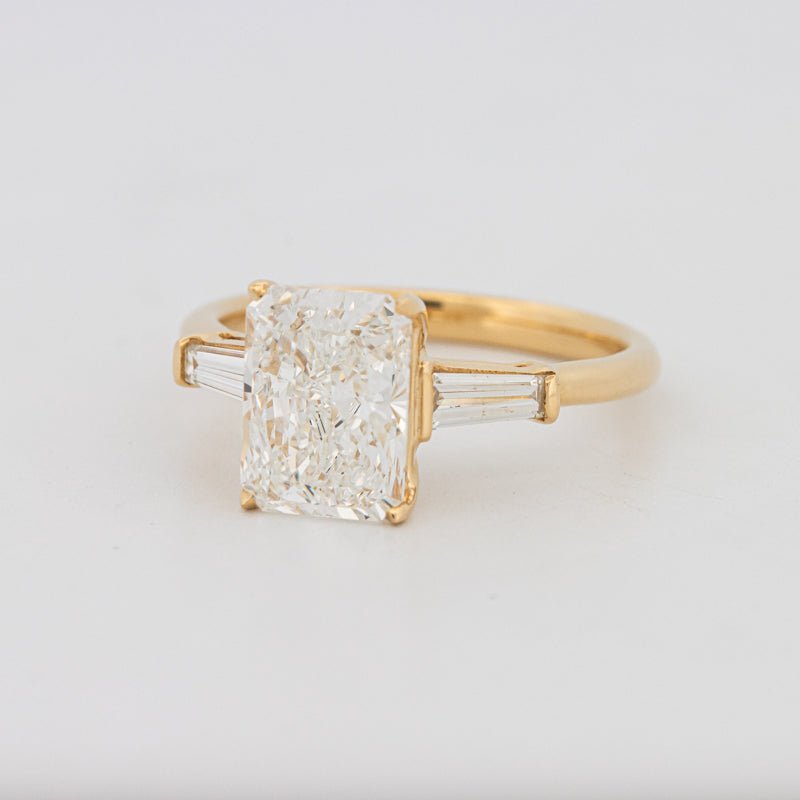 2.50 CT Radiant Cut Trilogy Solitaire (LG) - ZIZOV DIAMONDS
