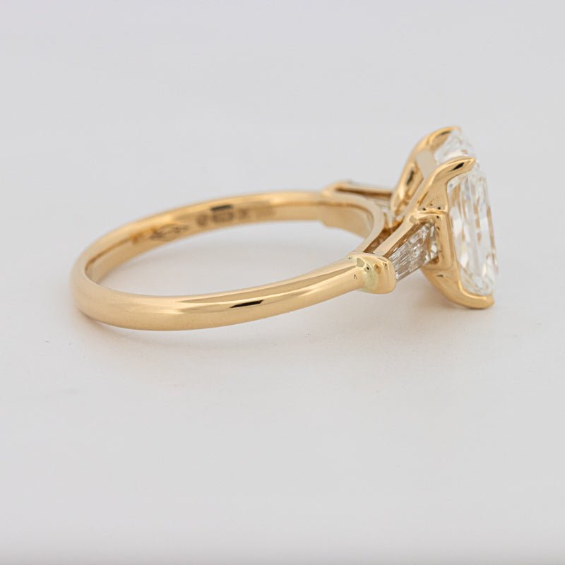 2.50 CT Radiant Cut Trilogy Solitaire (LG) - ZIZOV DIAMONDS