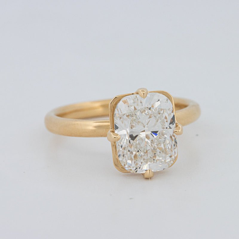 3 CT "Compass" Cushion Cut Solitaire (LG) - ZIZOV DIAMONDS