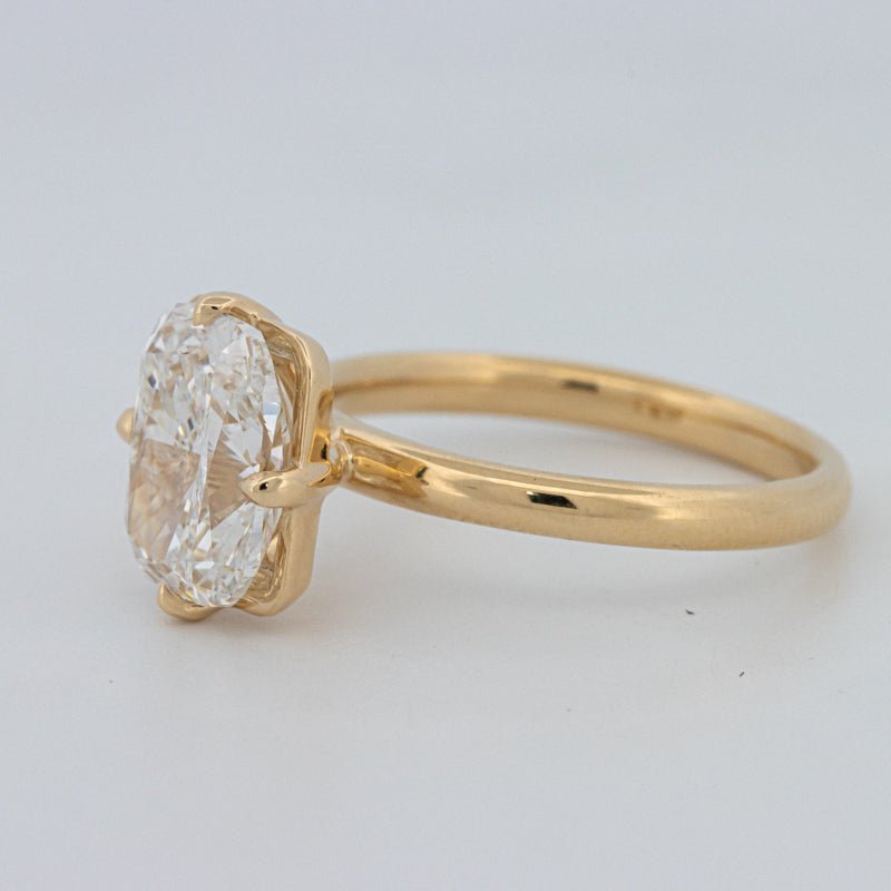 3 CT "Compass" Cushion Cut Solitaire (LG) - ZIZOV DIAMONDS