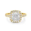 3 CT Cushion Cut Halo Pavé Solitaire (LG) - ZIZOV DIAMONDS