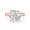 3 CT Cushion Cut Halo Pavé Solitaire (LG) - ZIZOV DIAMONDS