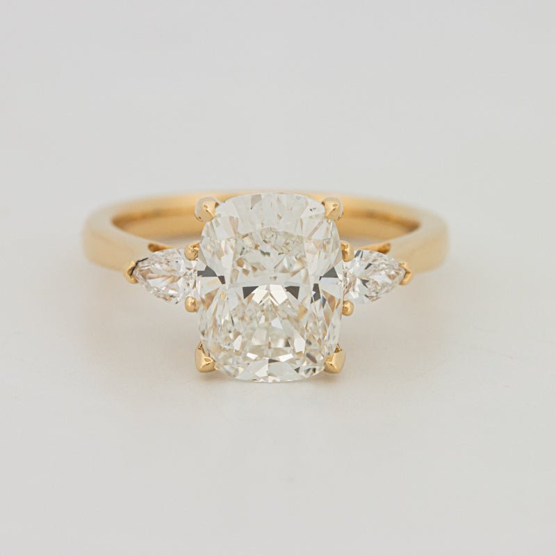3 CT Cushion Cut Trilogy Solitaire (LG) - ZIZOV DIAMONDS