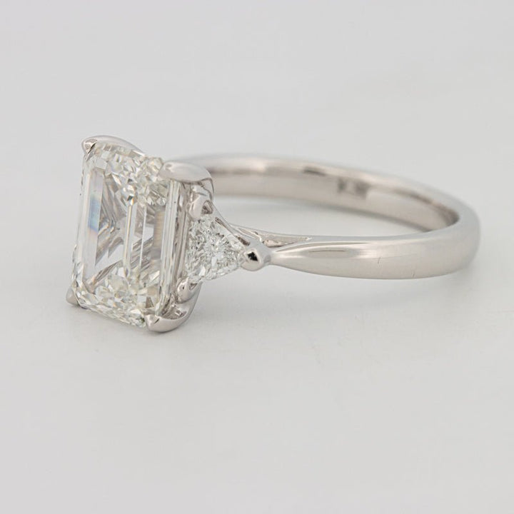 3 CT Emerald Cut Trilogy Solitaire (LG) - ZIZOV DIAMONDS