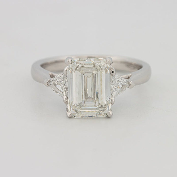 3 CT Emerald Cut Trilogy Solitaire (LG) - ZIZOV DIAMONDS