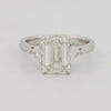 3 CT Emerald Cut Trilogy Solitaire (LG) - ZIZOV DIAMONDS