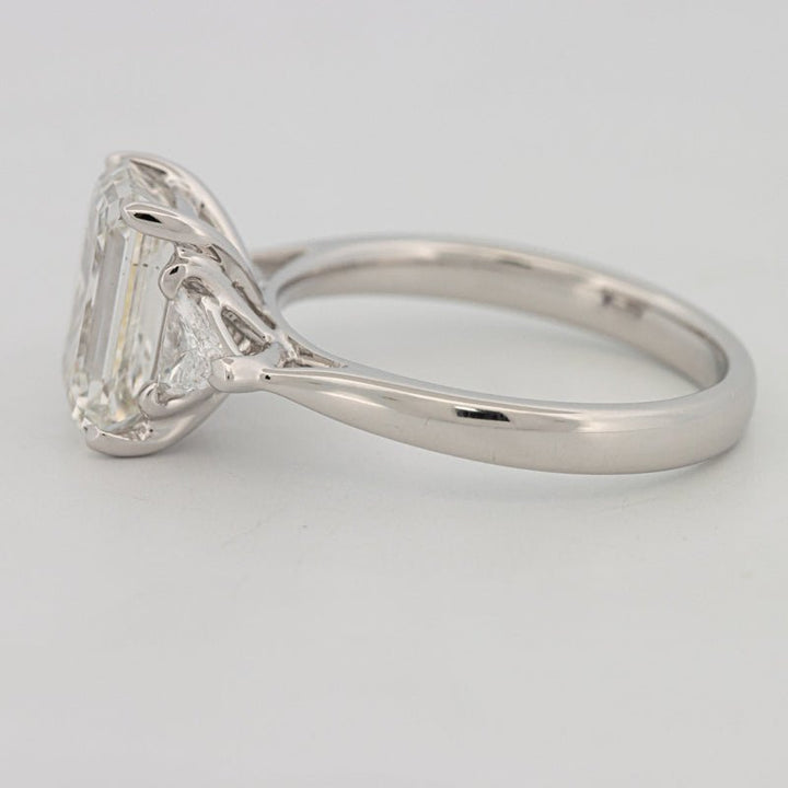 3 CT Emerald Cut Trilogy Solitaire (LG) - ZIZOV DIAMONDS