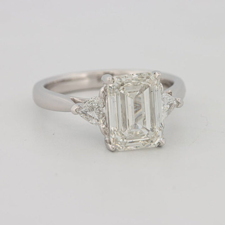 3 CT Emerald Cut Trilogy Solitaire (LG) - ZIZOV DIAMONDS