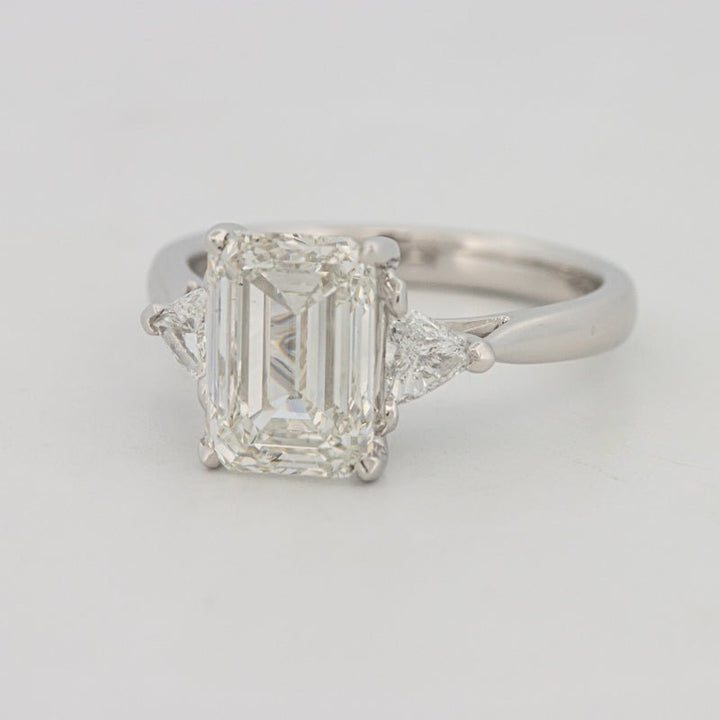 3 CT Emerald Cut Trilogy Solitaire (LG) - ZIZOV DIAMONDS