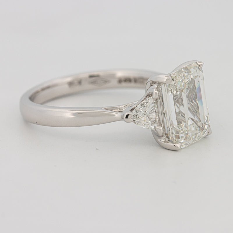 3 CT Emerald Cut Trilogy Solitaire (LG) - ZIZOV DIAMONDS