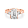 3 CT Emerald Cut Trilogy Solitaire (LG) - ZIZOV DIAMONDS