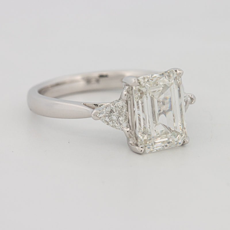 3 CT Emerald Cut Trilogy Solitaire (LG) - ZIZOV DIAMONDS