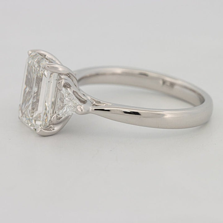 3 CT Emerald Cut Trilogy Solitaire (LG) - ZIZOV DIAMONDS