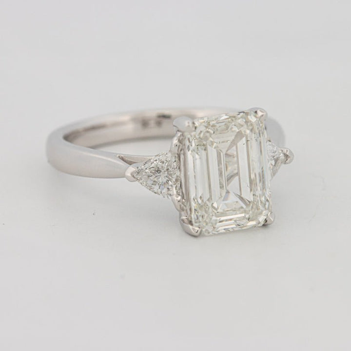 3 CT Emerald Cut Trilogy Solitaire (LG) - ZIZOV DIAMONDS