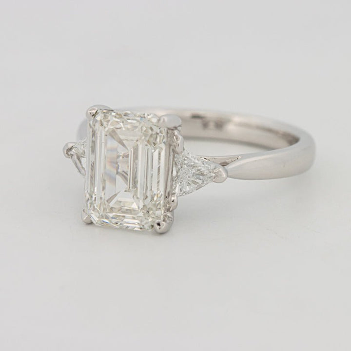 3 CT Emerald Cut Trilogy Solitaire (LG) - ZIZOV DIAMONDS