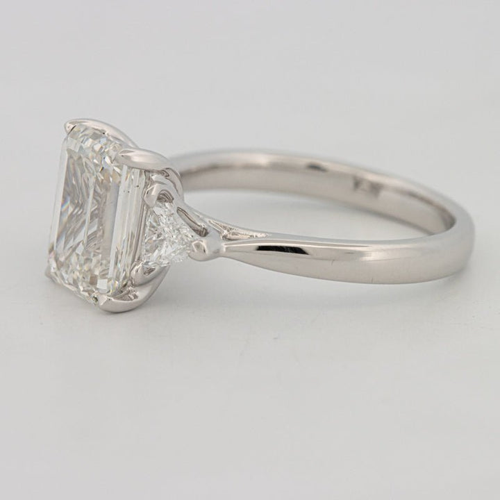3 CT Emerald Cut Trilogy Solitaire (LG) - ZIZOV DIAMONDS