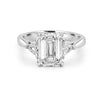 3 CT Emerald Cut Trilogy Solitaire (LG) - ZIZOV DIAMONDS