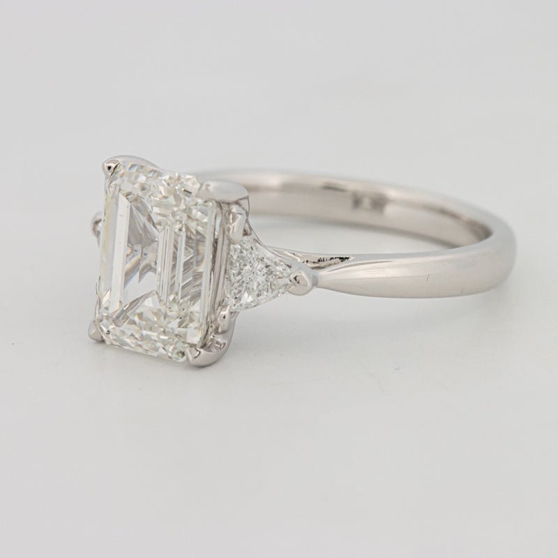 3 CT Emerald Cut Trilogy Solitaire (LG) - ZIZOV DIAMONDS