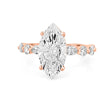 3 CT Marquise Cut Under - Halo Pavé Solitaire (LG) - ZIZOV DIAMONDS