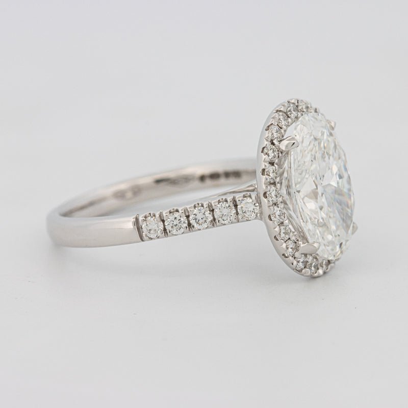 3 CT Oval Cut Halo Pavé Solitaire (LG) - ZIZOV DIAMONDS