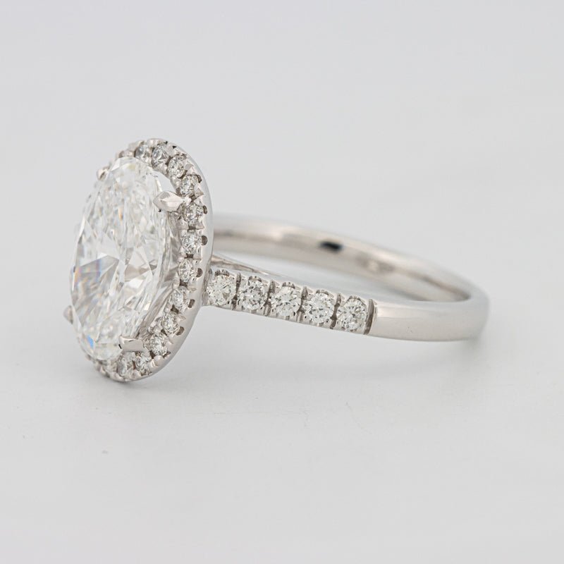 3 CT Oval Cut Halo Pavé Solitaire (LG) - ZIZOV DIAMONDS