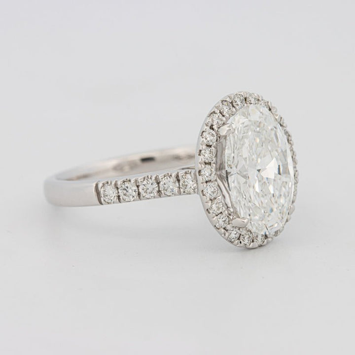 3 CT Oval Cut Halo Pavé Solitaire (LG) - ZIZOV DIAMONDS