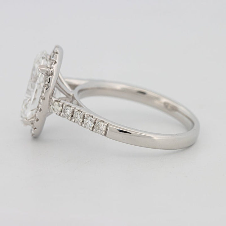 3 CT Oval Cut Halo Pavé Solitaire (LG) - ZIZOV DIAMONDS