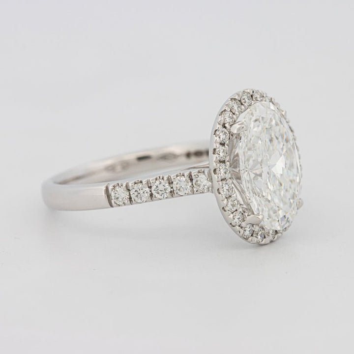 3 CT Oval Cut Halo Pavé Solitaire (LG) - ZIZOV DIAMONDS