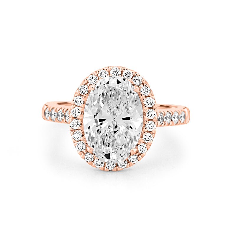 3 CT Oval Cut Halo Pavé Solitaire (LG) - ZIZOV DIAMONDS
