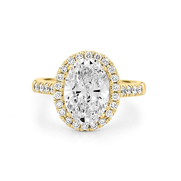 3 CT Oval Cut Halo Pavé Solitaire (LG) - ZIZOV DIAMONDS