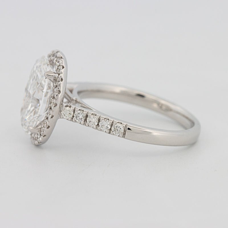 3 CT Oval Cut Halo Pavé Solitaire (LG) - ZIZOV DIAMONDS