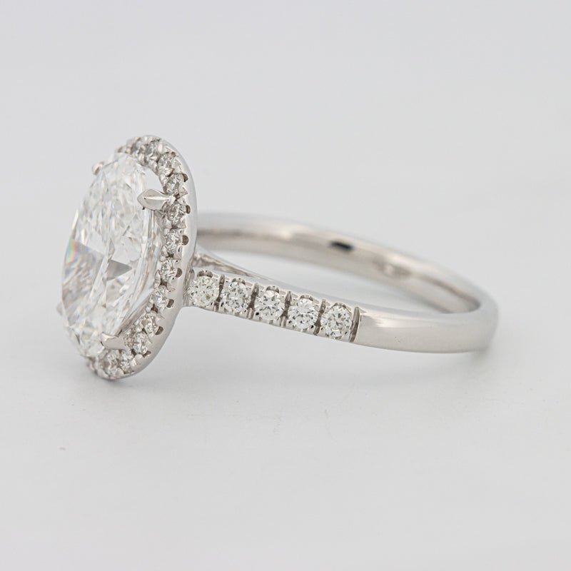 3 CT Oval Cut Halo Pavé Solitaire (LG) - ZIZOV DIAMONDS
