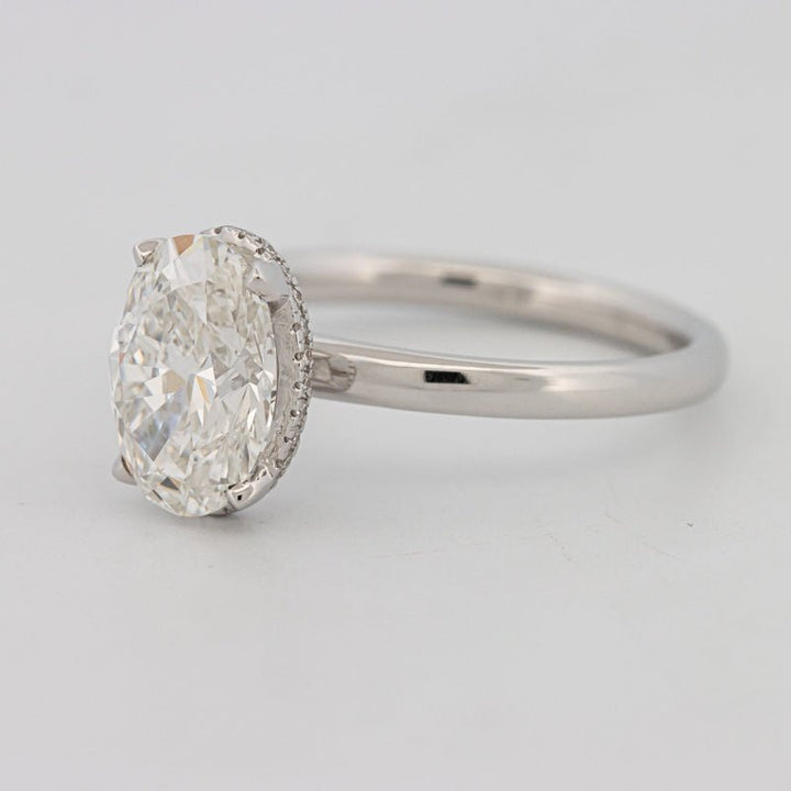 3 CT Oval Cut Under - Halo Solitaire (LG) - ZIZOV DIAMONDS