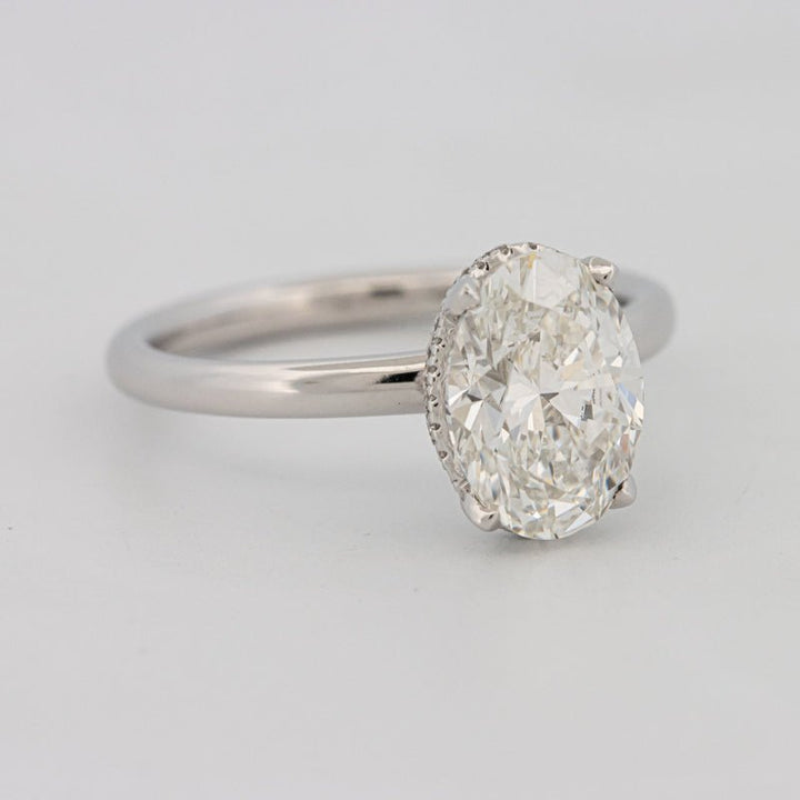 3 CT Oval Cut Under - Halo Solitaire (LG) - ZIZOV DIAMONDS